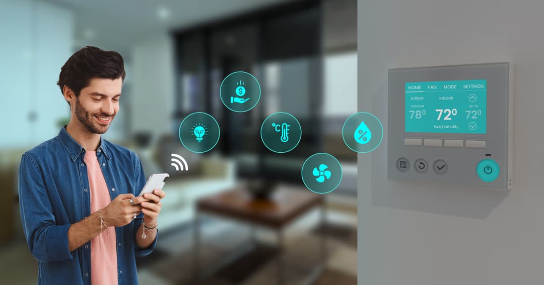 Smart thermostats help regulate home temperature efficiently.